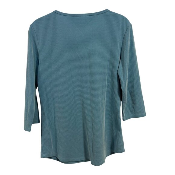 Seg'ments V-Neck Textured Knit Top Size S - Picture 5 of 7